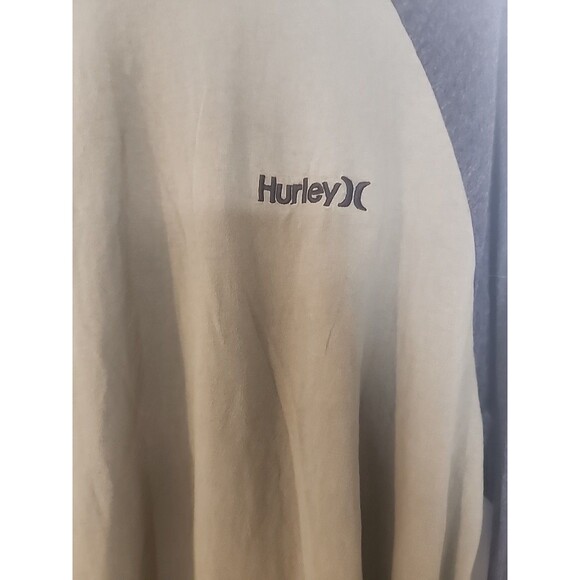 Hurley Long Sleeve T-Shirt Men’s Medium Green W Black Sleeve - Picture 5 of 12